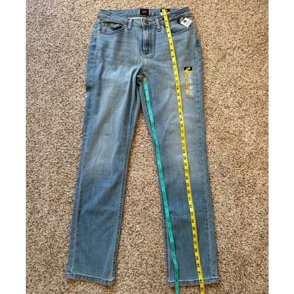 NWT - LEE faded Blue Jeans, size 8 TALL/LONG; straight leg - Picture 5 of 10